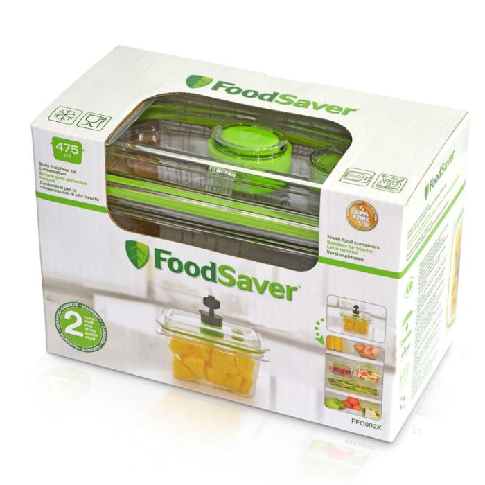 FoodSaver FFC002X recipiente per cibo Rettangolare Scatola 0,47 L Verde, Trasparente 1 pz , 113626 , Immagine 3