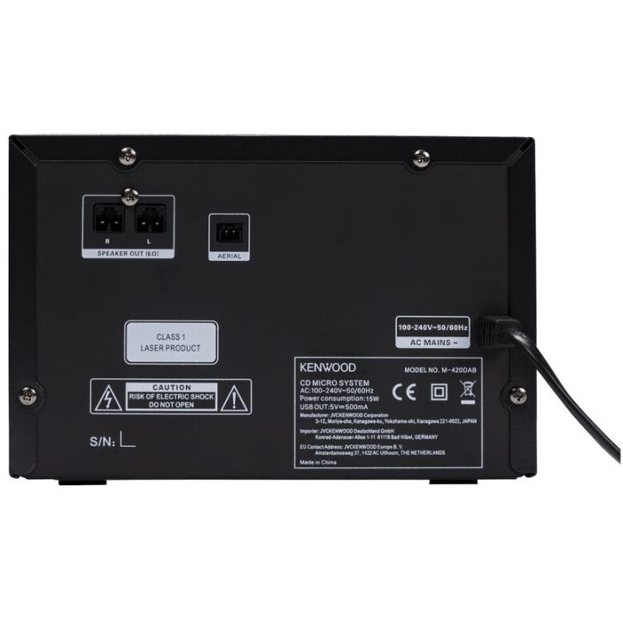 Kenwood Electronics M-420DAB set audio da casa Microsistema audio per la casa 14 W Nero , 129245 , Immagine 4