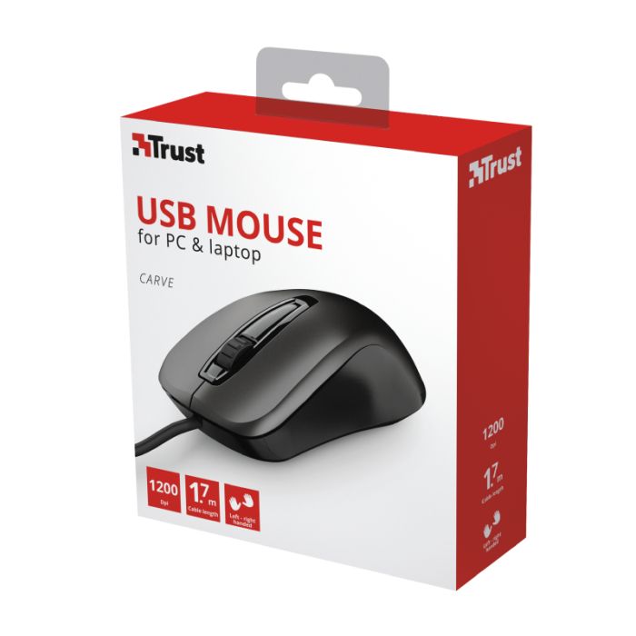 Trust Carve mouse Ambidestro USB tipo A Ottico 1200 DPI , 132891 , Immagine 6