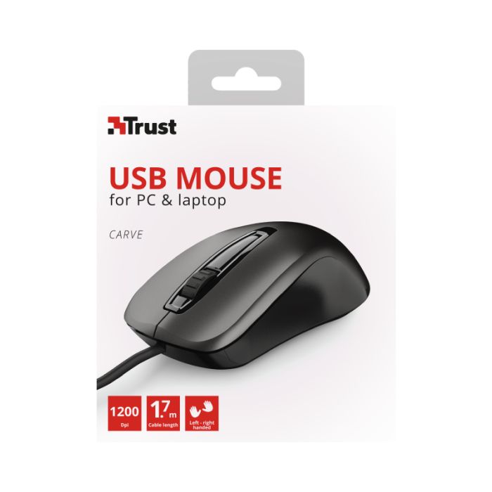 Trust Carve mouse Ambidestro USB tipo A Ottico 1200 DPI , 132891 , Immagine 7