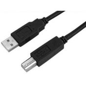 nuovaVideosuono USB A-USB B, 1.5m M-M cavo USB 1,5 m USB 2.0 Nero