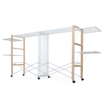 Foppapedretti Allungo Stendibiancheria da pavimento Bianco e Naturale , 26821