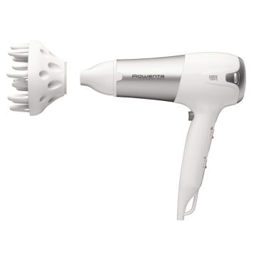 Rowenta CV5090F0 Powerline+ Asciugacapelli con Diffusore e Generatore di Ioni, Asciugatura Veloce, 2300 W, Argento/Bianco , 67970