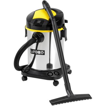 Lavorwash Venti X Bidone Aspiratutto Nero, Acciaio inossidabile, Giallo , 84991