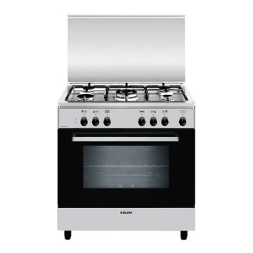Glem Gas A855EI cucina Piano cottura Nero, Acciaio inossidabile A , 98801