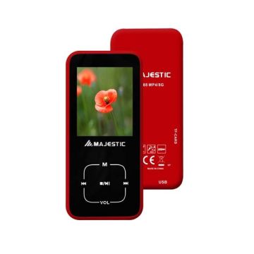 New Majestic BT-8488RD lettore e registratore MP3/MP4 Lettore MP4 8 GB Nero, Rosso , 110700