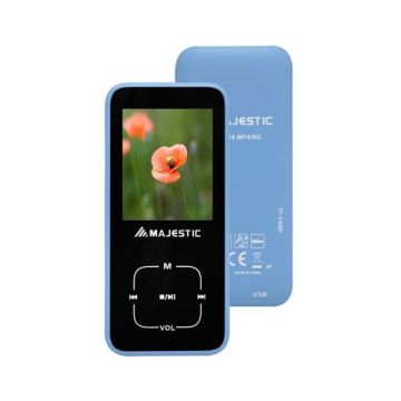 New Majestic BT-8488BK lettore e registratore MP3/MP4 Lettore MP4 8 GB Nero, Blu , 102173