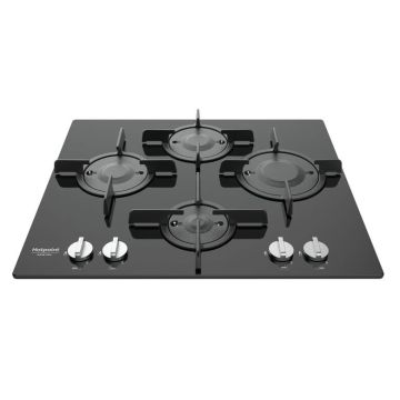 Hotpoint FTGHG 641 D/HA(BK) piano cottura Nero Da incasso 60 cm Gas 4 Fornello(i) , 133708