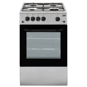 Beko CSS42014FS cucina A Elettrico Gas Nero, Argento , 126382
