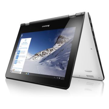 Lenovo Yoga 300 Ibrido (2 in 1) 29,5 cm (11.6") Touch screen HD Intel® Celeron® 4 GB DDR3L-SDRAM 500 GB HDD Wi-Fi 5 (802.11ac) Windows 10 Home Bianco , 111687