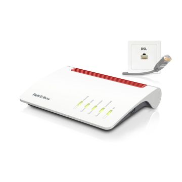 FRITZ! Box 7590 router wireless Gigabit Ethernet Dual-band (2.4 GHz/5 GHz) 3G 4G Bianco , 125955