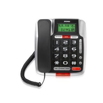 Brondi Bravo 105 LCD Nero Telefono analogico Identificatore di chiamata , 115085