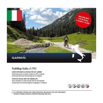 Garmin TrekMap Italia v5 PRO mappa per navigatore MicroSD/SD Ciclismo, Trekking , 115903