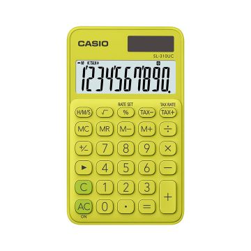 Casio SL-310UC-YG calcolatrice Tasca Calcolatrice di base Giallo , 121127