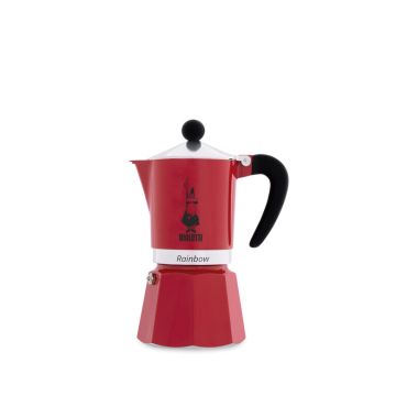 Bialetti Rainbow Caffettiera 3 tazze rossa , 111030