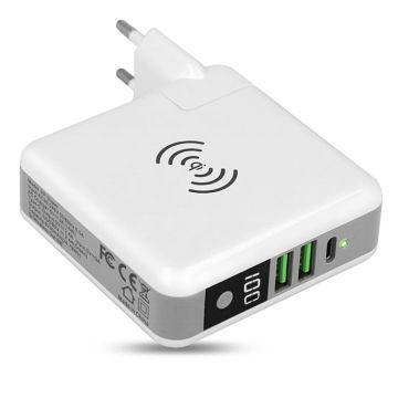 Area TC3IN1W batteria portatile Ioni di Litio 6700 mAh Carica wireless Bianco , 117888