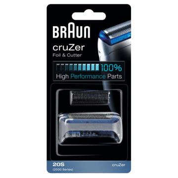 Braun Testina Di Ricambio 20S Color Argento - Compatibile Con I Rasoi CruZer , 78573