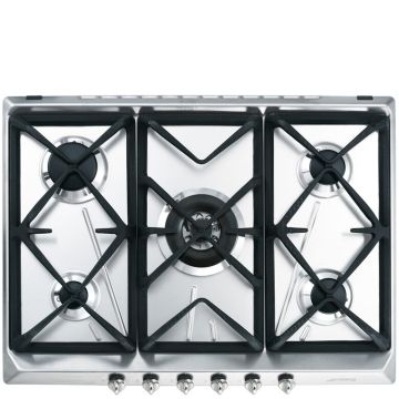 Smeg SRV576GH5 piano cottura Acciaio inossidabile Da incasso Gas 5 Fornello(i) , 60615