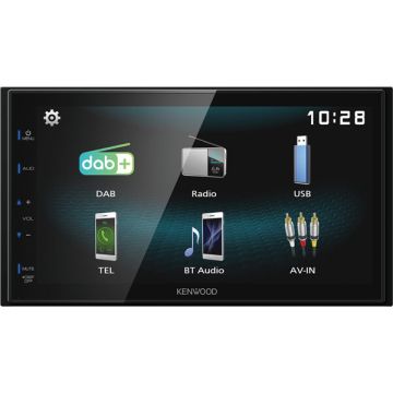 Kenwood DMX125DAB Ricevitore multimediale per auto Nero 84 W Bluetooth , 125611