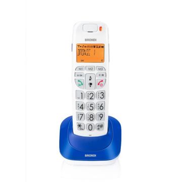 Brondi Bravo Bright Telefono DECT Identificatore di chiamata Blu , 122311