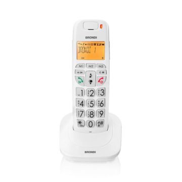 Brondi Bravo Bright Telefono DECT Identificatore di chiamata Bianco , 128361