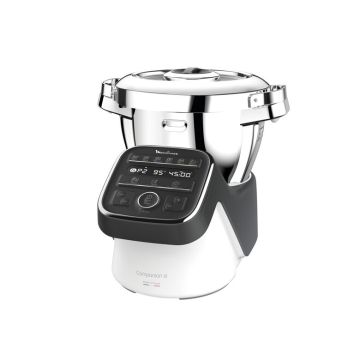 Moulinex HF8098 Companion XL, Robot da cucina multifunzione, 12 programmi automatici, 6 accessori, recipiente 3L, intervallo di temperatura da 30 °C a 150 °C, Ricettario: 300 idee per ricett , 138950