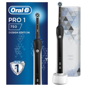 Oral-B PRO 1-750 Spazzolino Elettrico Ricaricabile Di Braun, 1 Testina, 1 Custodia Da Viaggio In Regalo , 138576