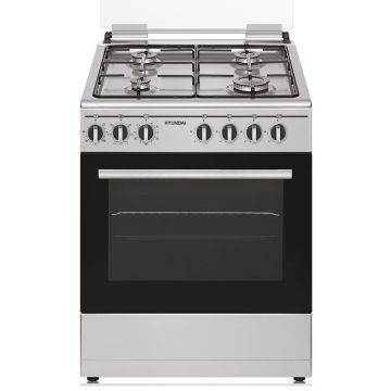 Hyundai FCHN-60E6VLX cucina Piano cottura Gas Argento A , 125236