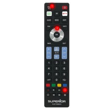 Superior Electronics Ready5 Smart telecomando IR Wireless TV Pulsanti , 142053