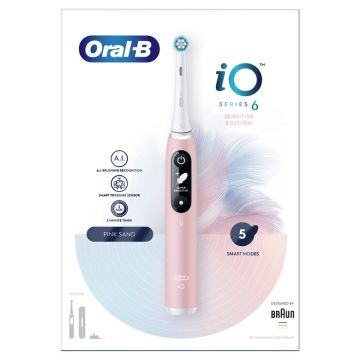 Oral-B iO 80351526 spazzolino elettrico Adulto Spazzolino a vibrazione Rosa, Sabbia , 137504