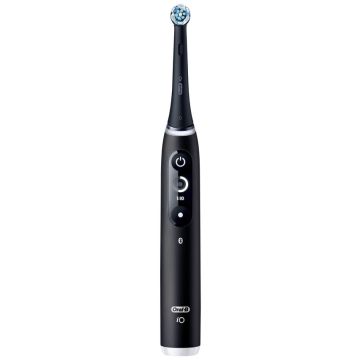 Oral-B iO - 6 - Spazzolino Elettrico Nero Lava Con Display In Bianco E Nero, 1 Testina, 1 Custodia Da Viaggio, Designed By Braun , 137506