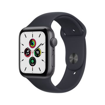 Apple Watch SE GPS, 44mm Cassa in Alluminio Grigio scuro con Cinturino Sport Mezzanotte , 139057
