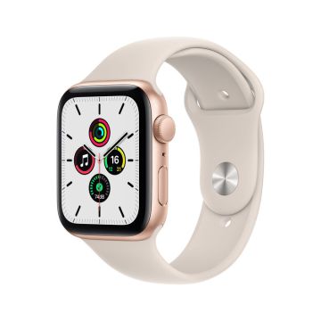 Apple Watch SE GPS, 44mm Cassa in Alluminio color Oro con Cinturino Sport Galassia , 139056