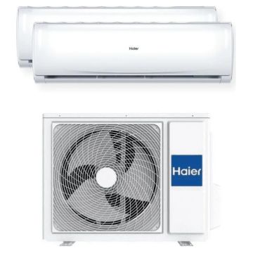 Haier H2U18TAAOUT Condizionatore Fisso Dual Split Inverter 12000 + 12000 Btu/h Pompa di calore Classe A++/A+ 2 Unità Interne e Esterna) , 141189